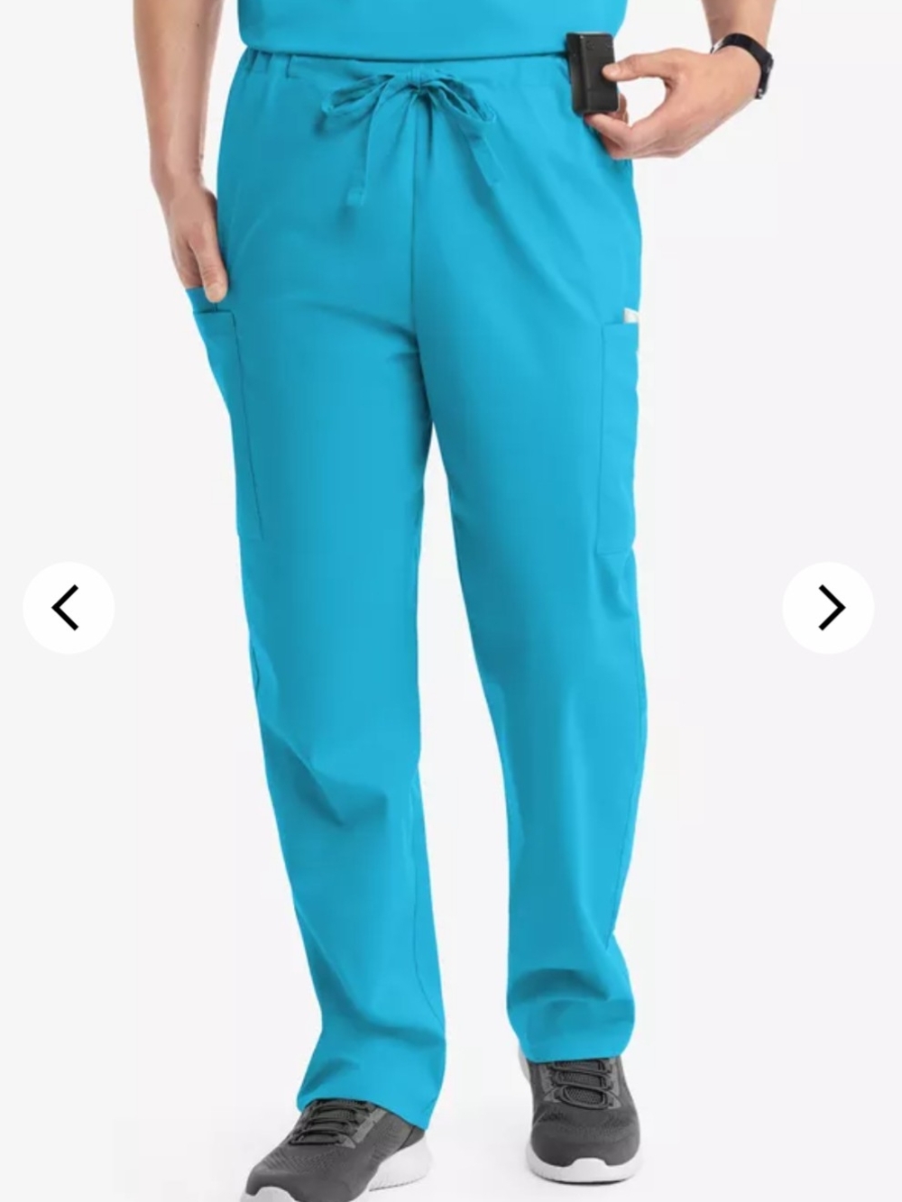 Butter-Soft Core Scrubs Unisex 4-Pocket Cargo Drawstring Scrub Pants Medium